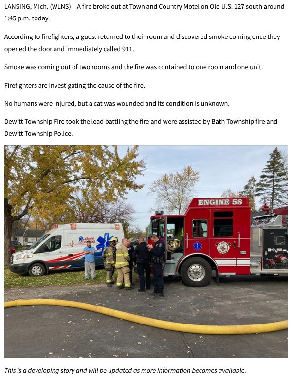 Town & Country Motel (Town and Country Motel) - 2021 Fire (newer photo)